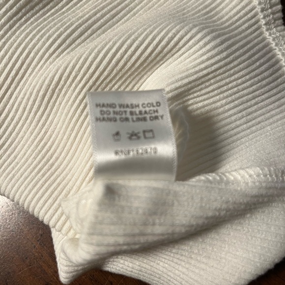 Fashion Nova Off-White Ribbed Tunic Top - Picture 3 of 5